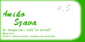 aniko szava business card